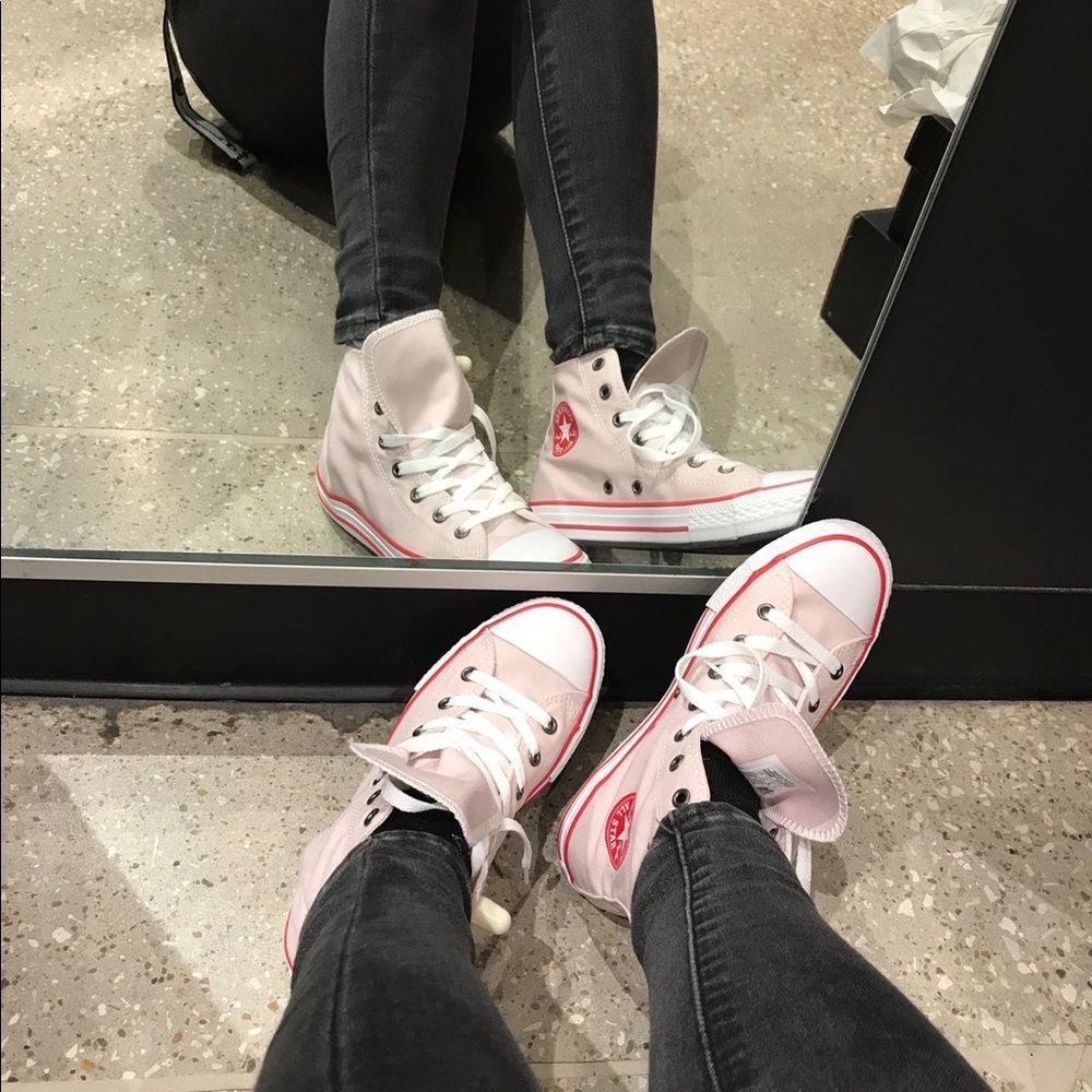 Girls' Converse Chuck Taylor All Star High-Top Sneakers Pink Sizes NIB #660098F - Picture 3 of 11